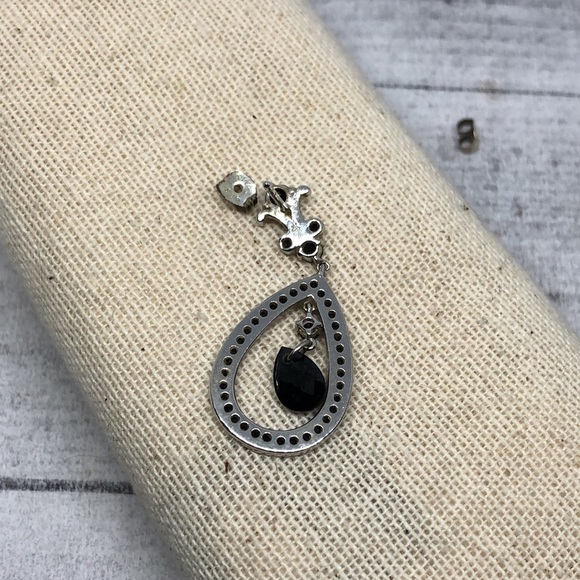 Chuck Clemency? sterling silver 925 dressy statement dangle drop earrings, mark. - Picture 4 of 7